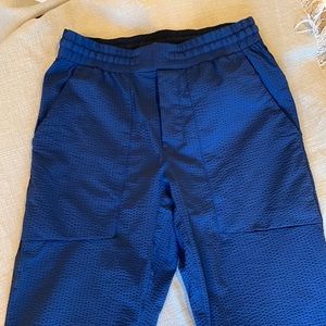 Lululemon Bowline Seersucker Pants Medium Navy Blue